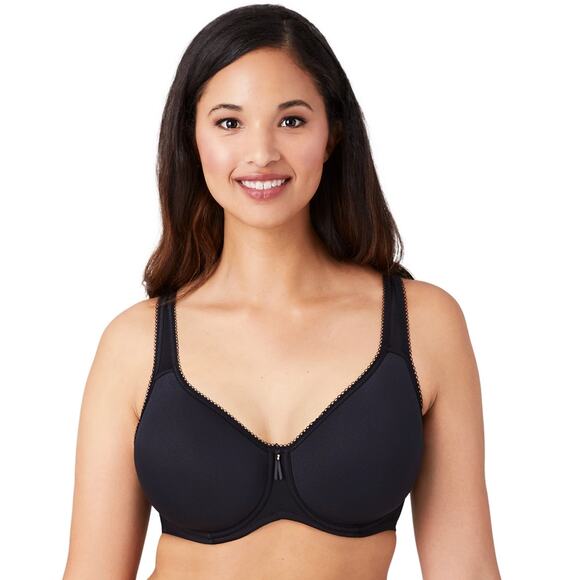 Wacoal Basic Beauty Spacer Underwire T Shirt Bra Womens 34C Black New Intimates - Picture 1 of 11